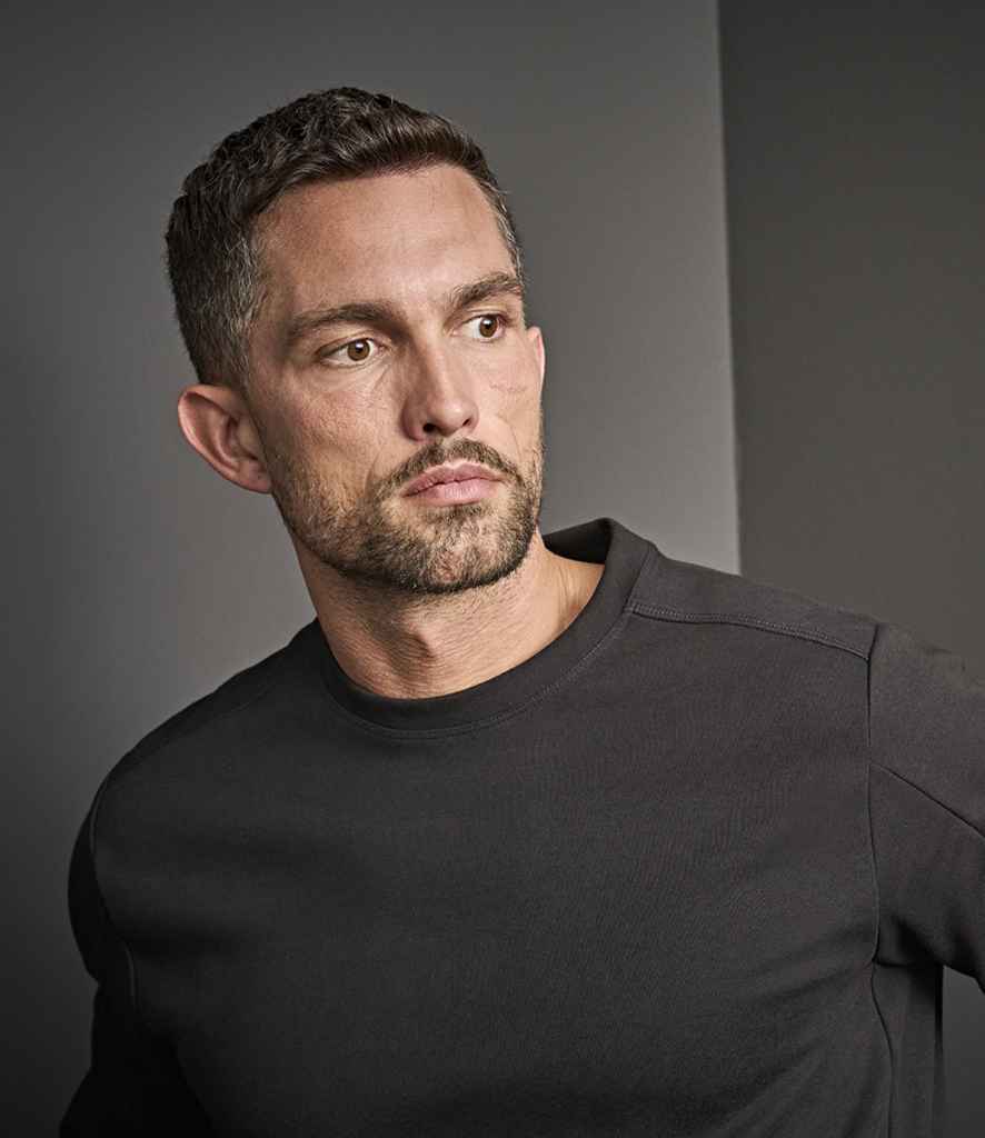 [T5700 BLK XS] Tee Jays Athletic Crew Neck Sweatshirt (XS, Black)