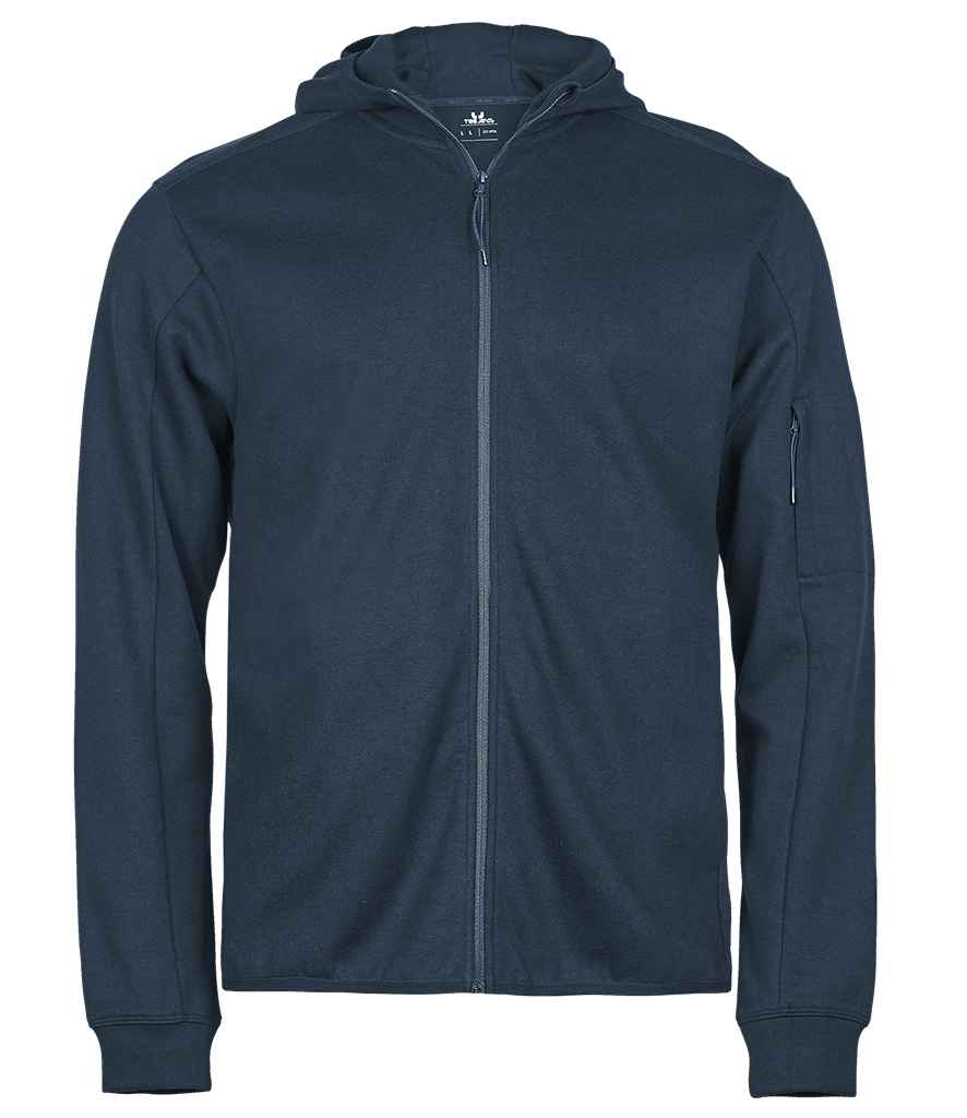[T5706 INK XS] Tee Jays Athletic Hooded Full Zip Sweat Jacket (XS, Ink Blue)