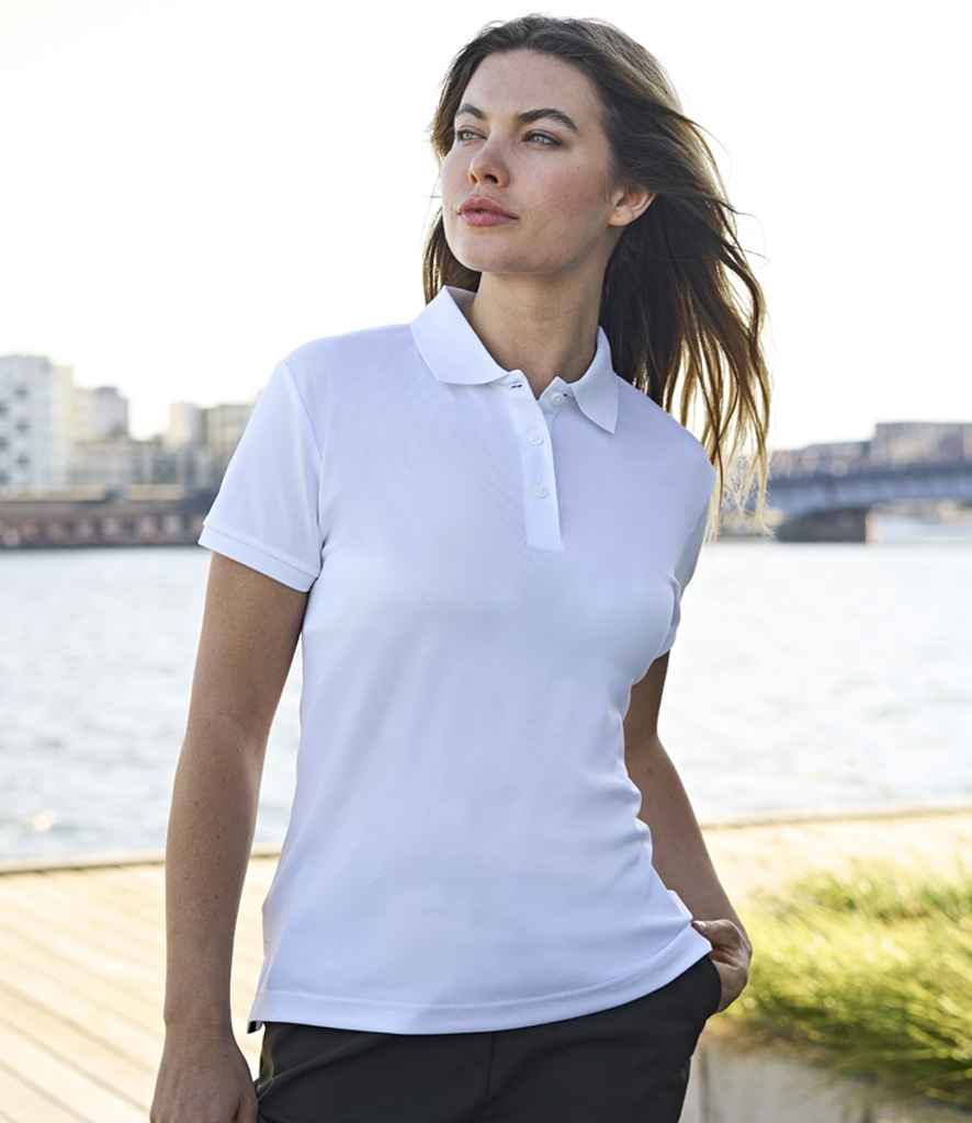 [T7001 BLK S] Tee Jays Ladies Club Polo Shirt (S, Black)