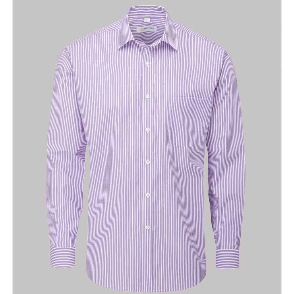 [C41] Dis  Stripe Shirt P/C L/S