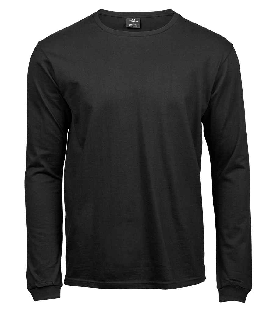 [T8007 BLK S] Tee Jays Long Sleeve Sof T-Shirt (S, Black)