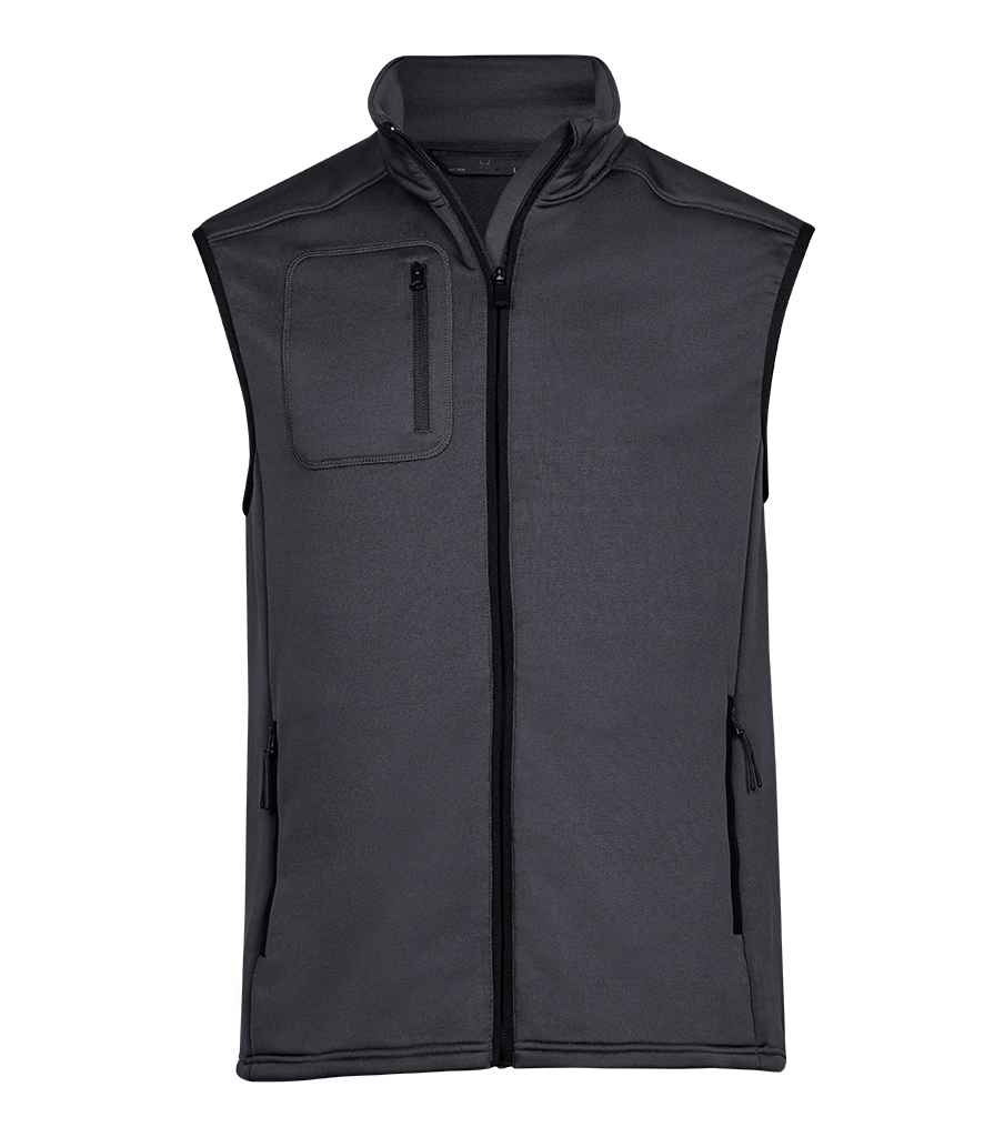 [T9104 DGY XS] Tee Jays Stretch Fleece Bodywarmer (XS, Dark Grey)