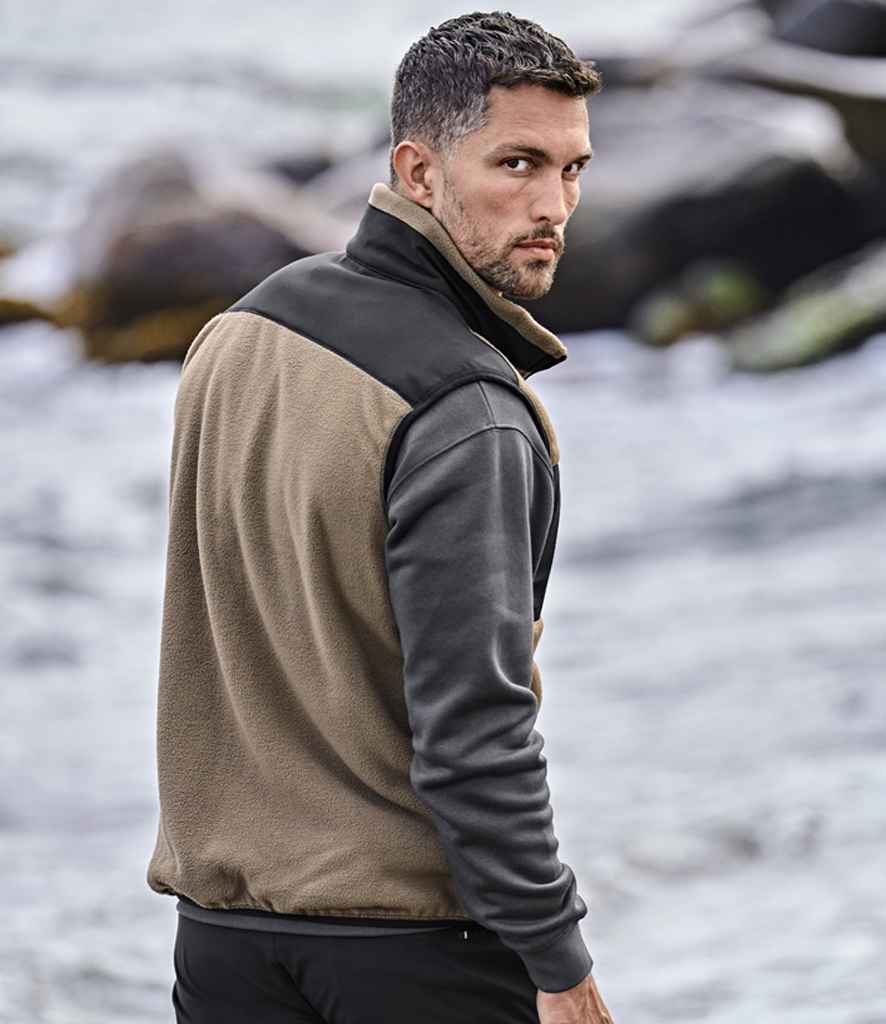 [T9122 BK/BK XS] Tee Jays Mountain Fleece Bodywarmer (XS)