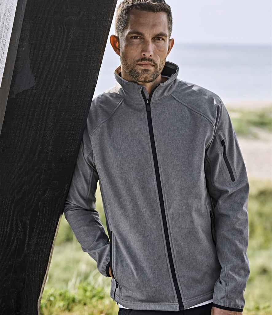 [T9510 GME S] Tee Jays Lightweight Performance Soft Shell Jacket (S, Grey Melange)