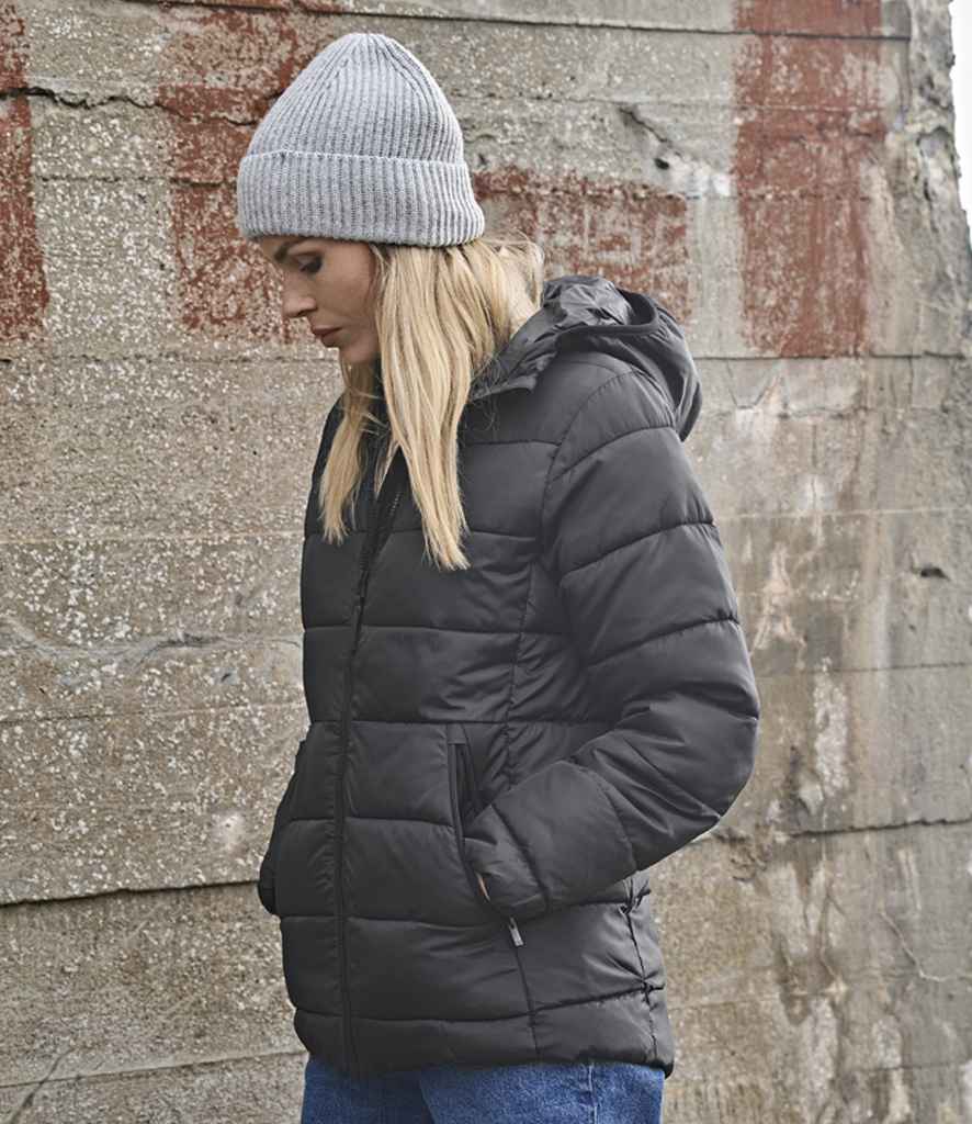 [T9647 BLK S] Tee Jays Ladies Lite Hooded Jacket (S)
