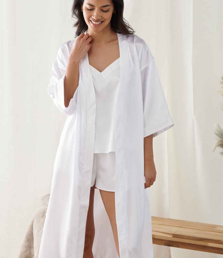 [TC54 LPI XS/S] Towel City Ladies Satin Robe (XS/S, Light Pink)
