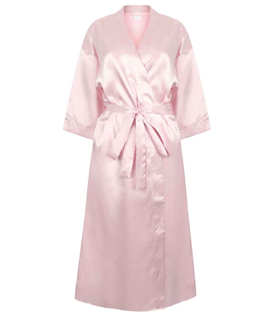 [TC54 LPI XS/S] Towel City Ladies Satin Robe (XS/S, Light Pink)