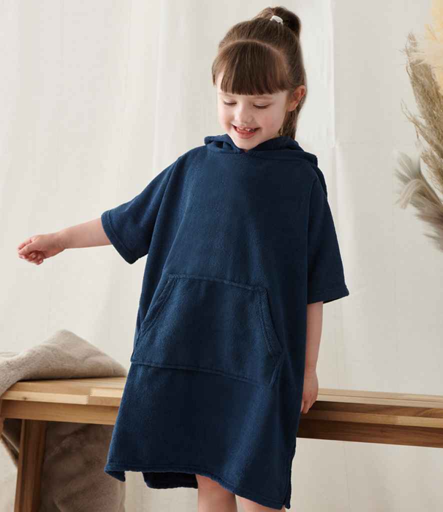 [TC811 BLK 3-5] Towel City Kids Poncho (3-5, Black)