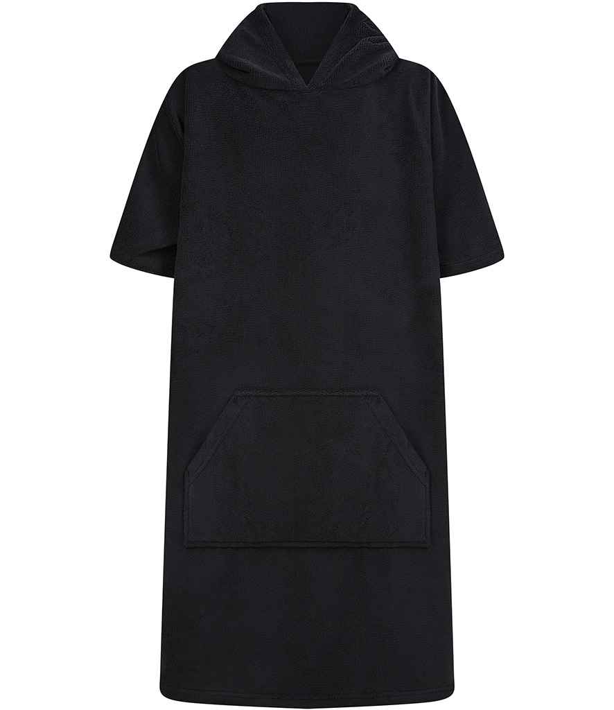 [TC811 BLK 3-5] Towel City Kids Poncho (3-5, Black)