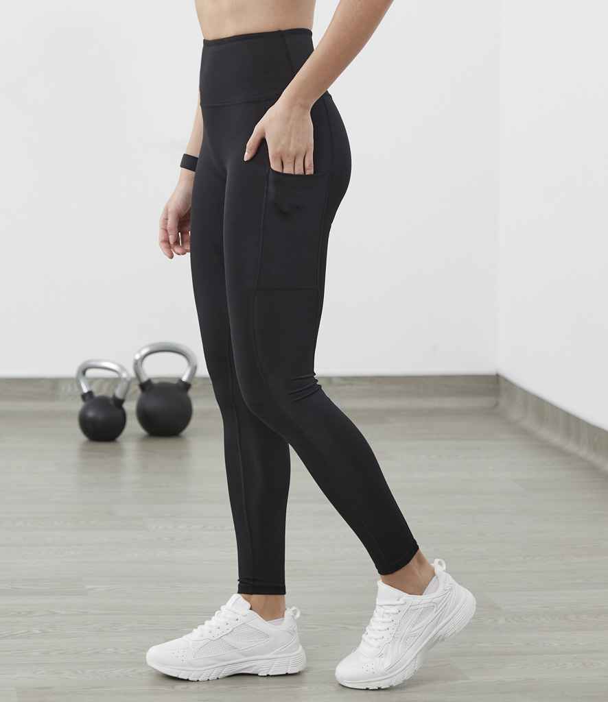 [TL370 DBG S/M] Tombo Ladies Core Pocket Leggings (S/M, Deep Burgundy)