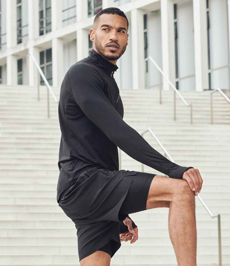 [TL615 NV/NV S] Tombo Double Layer Sports Shorts (S, Navy/Navy)