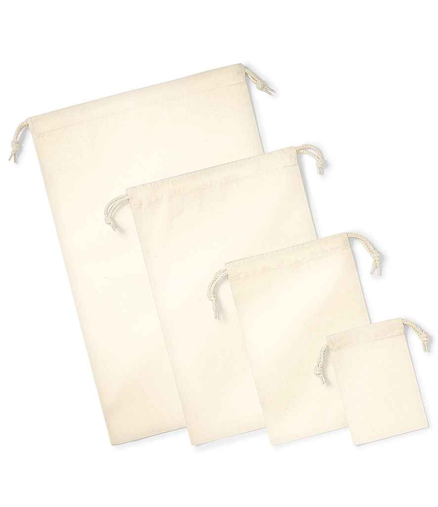 [W266 NAT XS] Westford Mill Organic Premium Cotton Stuff Bag (XS)