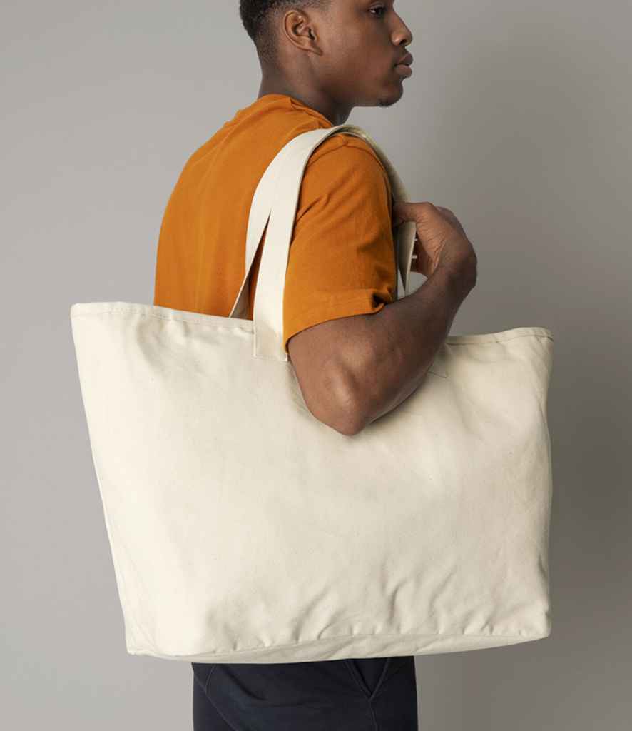 [W606 ROS ONE] Westford Mill Oversized Heavy Duty Canvas Tote Bag (Rose)