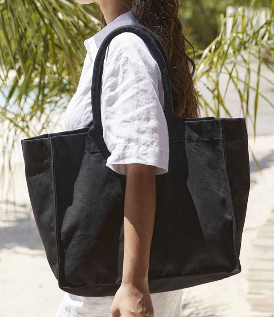 [W608 BLK ONE] Westford Mill Resort Canvas Bag (Black)