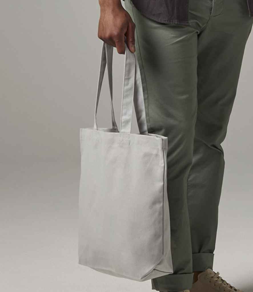 [W671 NT/BK ONE] Westford Mill Fairtrade Cotton Camden Shopper (Natural/Black)