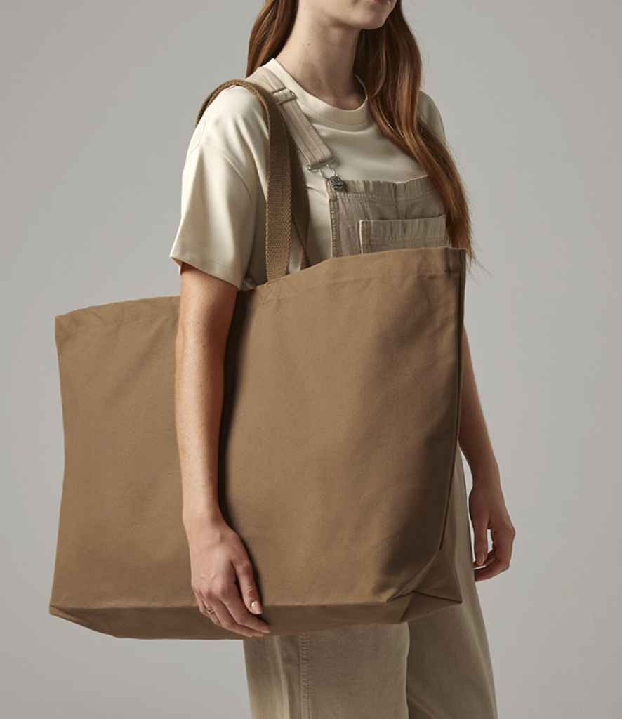 [W696 PCH ONE] Westford Mill Oversized Canvas Tote Bag (Peach)