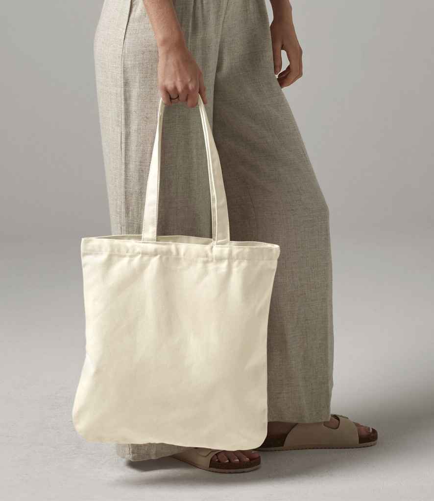 [W821 BLK ONE] Westford Mill EarthAware® Organic Spring Tote Bag (Black)