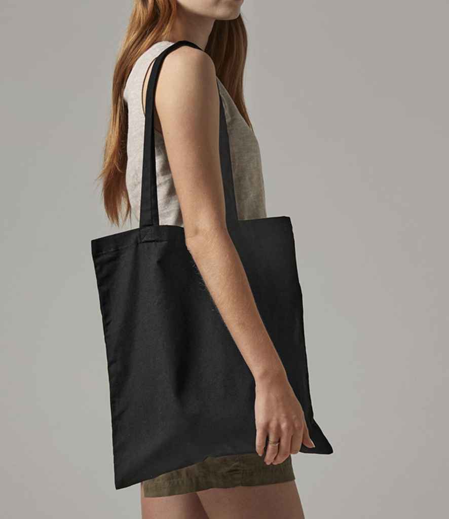 [W901 BLK ONE] Westford Mill Recycled Cotton Tote Bag (Black)