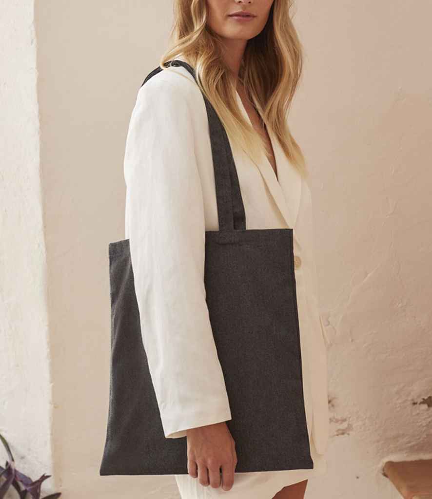 [W961 BLK ONE] Westford Mill Revive Recycled Tote Bag (Black)