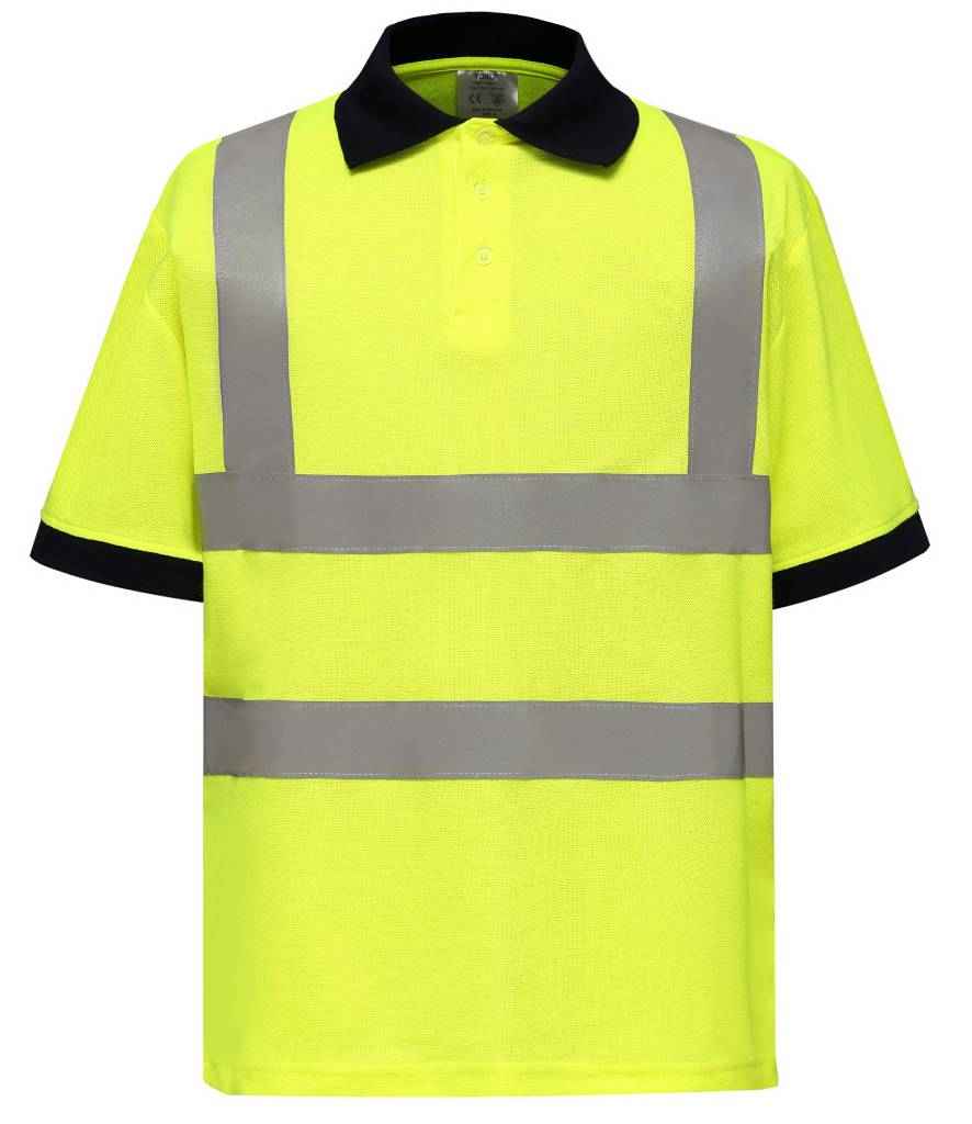 [YK015 YEL S] Yoko Hi-Vis Polo Shirt (S, Yellow)