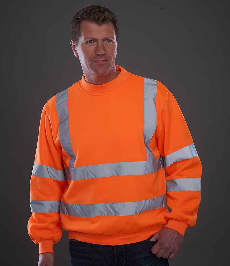 [YK030 BLK S] Yoko Hi-Vis Sweatshirt (S, Black)