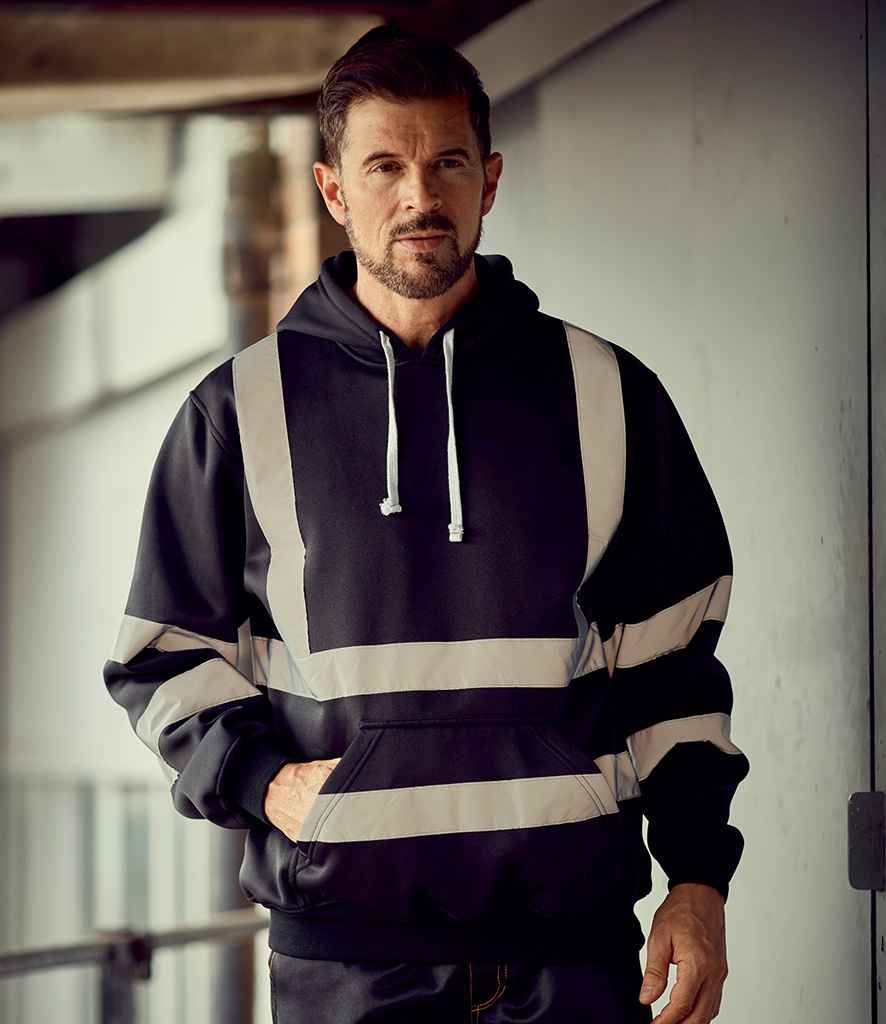 [YK031 BLK S] Yoko Hi-Vis Pull Over Hoodie (S, Black)