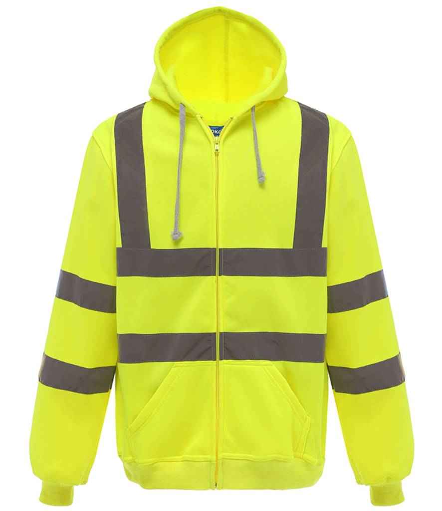 [YK032 YEL S] Yoko Hi-Vis Zip Hoodie (S, Yellow)