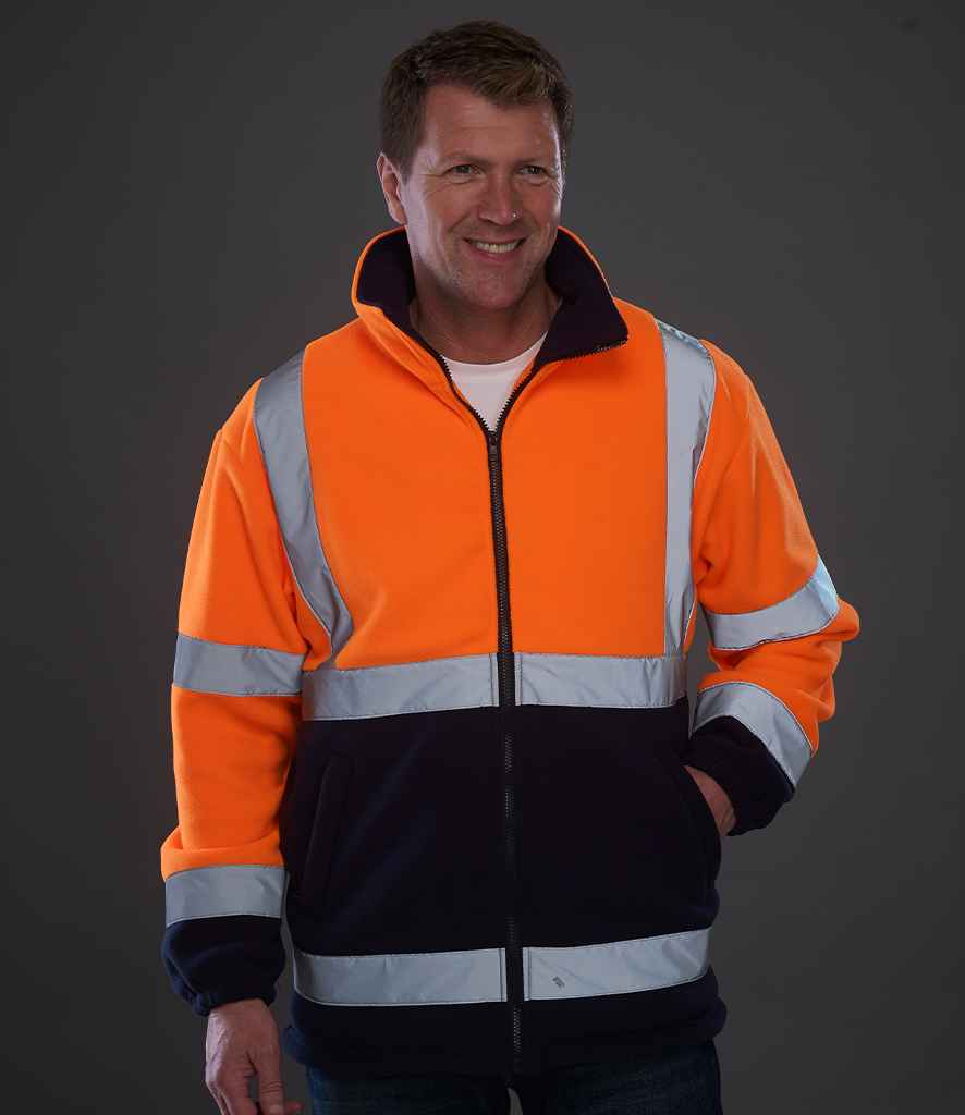 [YK060 YEL S] Yoko Hi-Vis Heavyweight Fleece Jacket (S, Yellow)