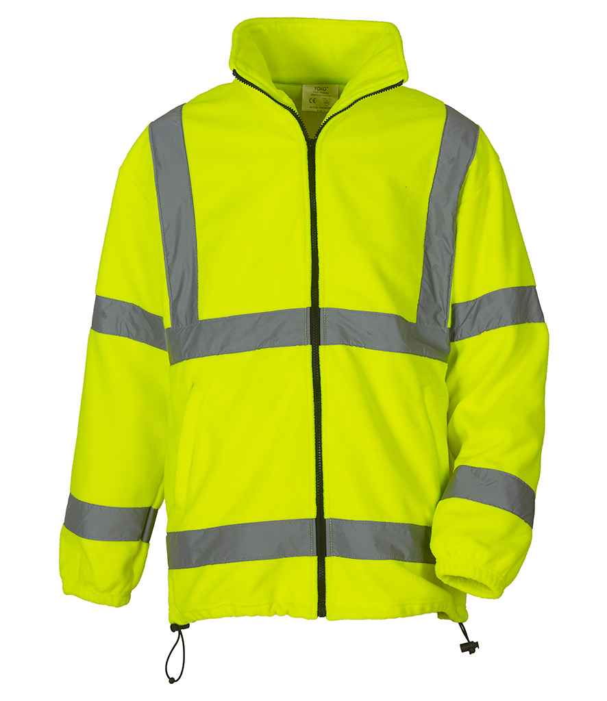 [YK060 YEL S] Yoko Hi-Vis Heavyweight Fleece Jacket (S, Yellow)