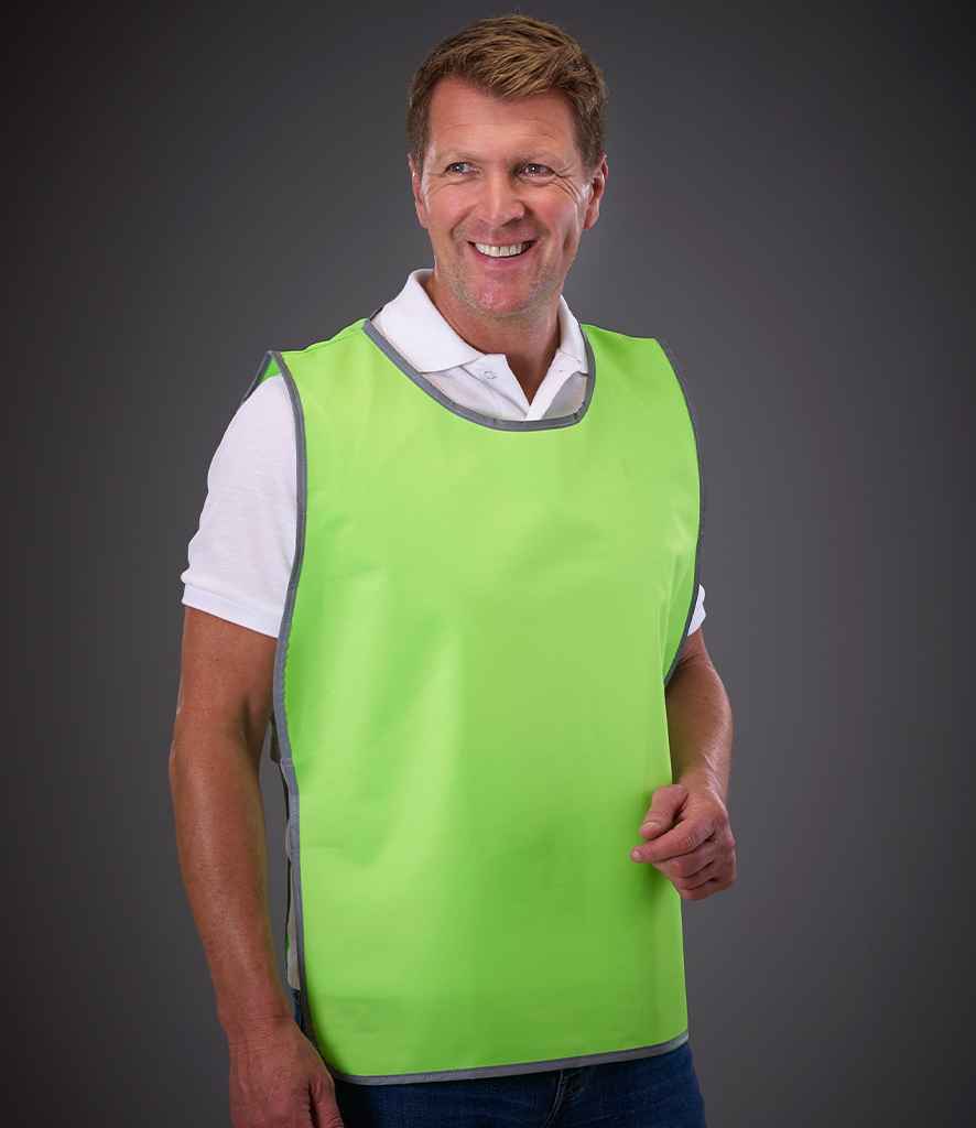 [YK100 BLK S/M] Yoko Hi-Vis Reflective Border Tabard (S/M, Black)