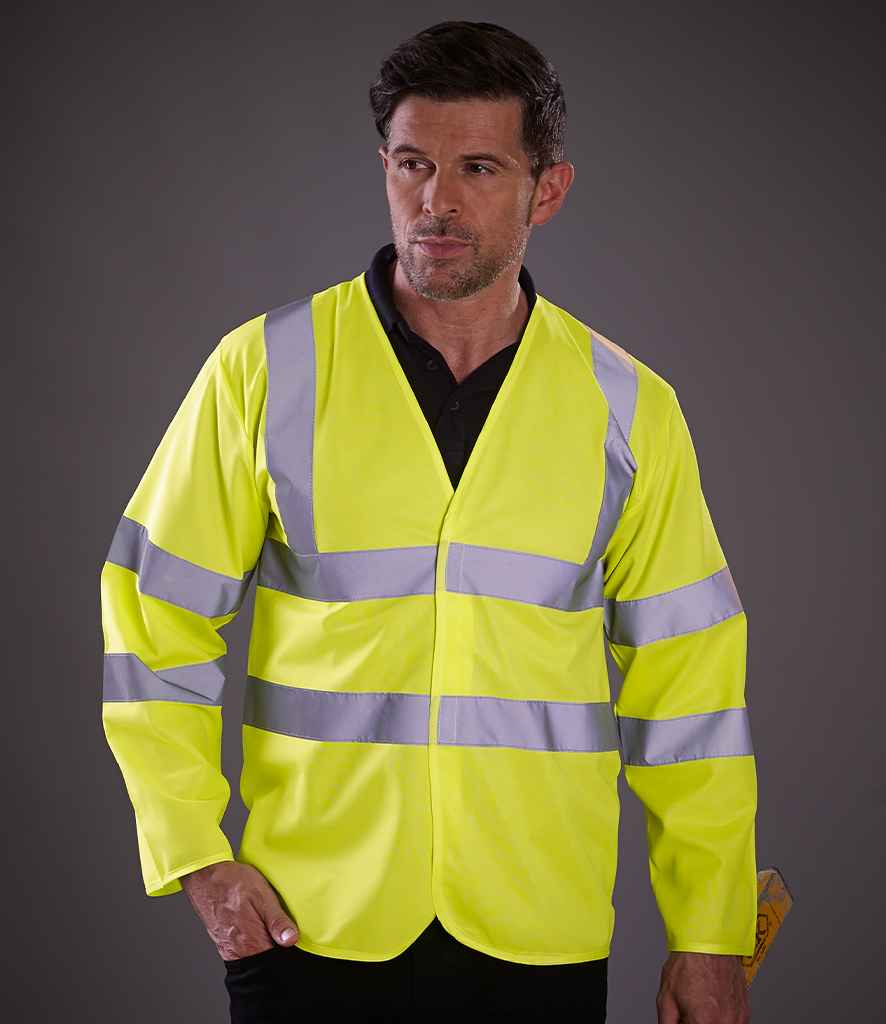 [YK105 YEL S] Yoko Hi-Vis Long Sleeve Jacket (S, Yellow)