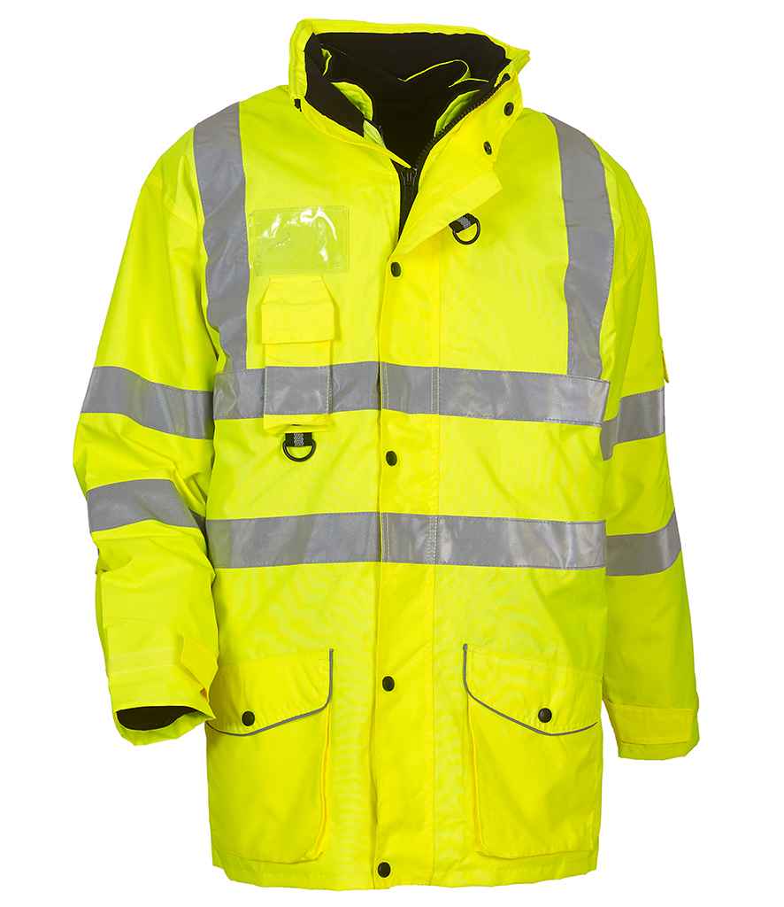 [YK209 YEL S] Yoko Hi-Vis Multi-Function 7-in-1 Jacket (S, Yellow)
