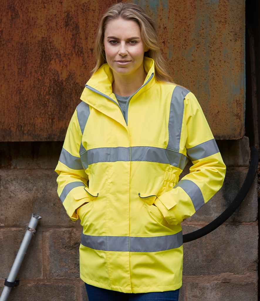 [YK218 YEL XS] Yoko Ladies Hi-Vis Executive Jacket (XS, Yellow)