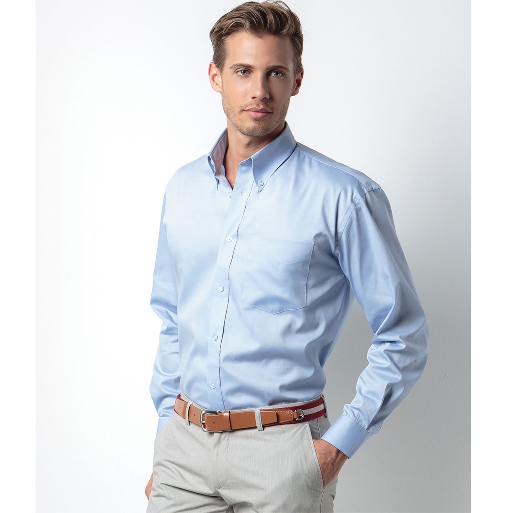 [K105 MNV 14] KK Mens Oxford Shirt L/S (Midnight Navy, 14inch)