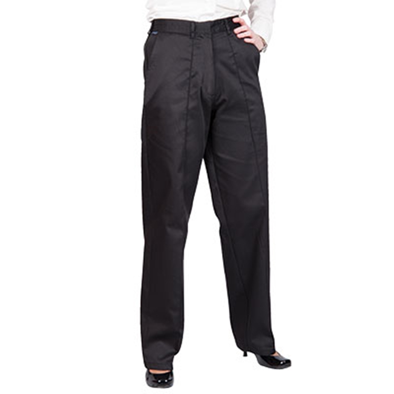 Women's Elasticated Trousers (Black, XS, Regular)