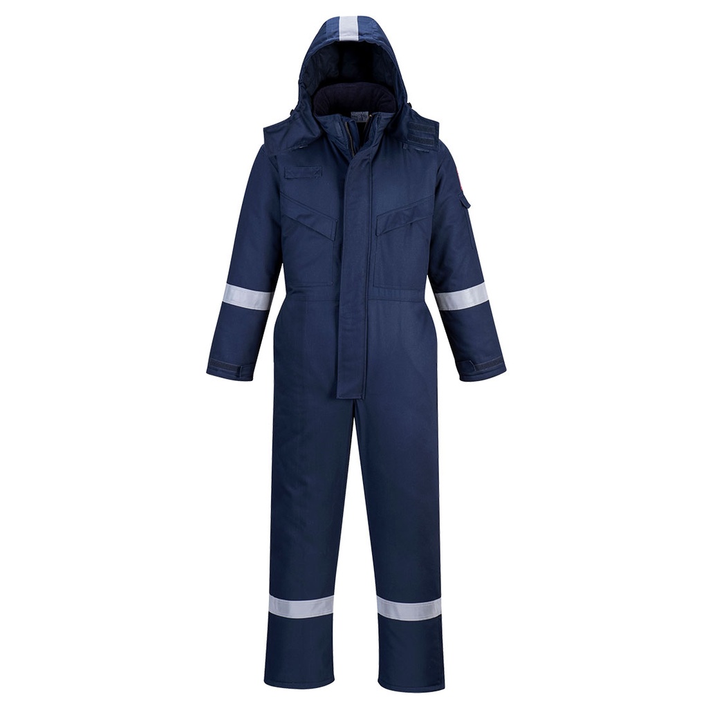 [FR53NARS] Bizflame Work FR Insulated Coverall (Navy, S, Short)