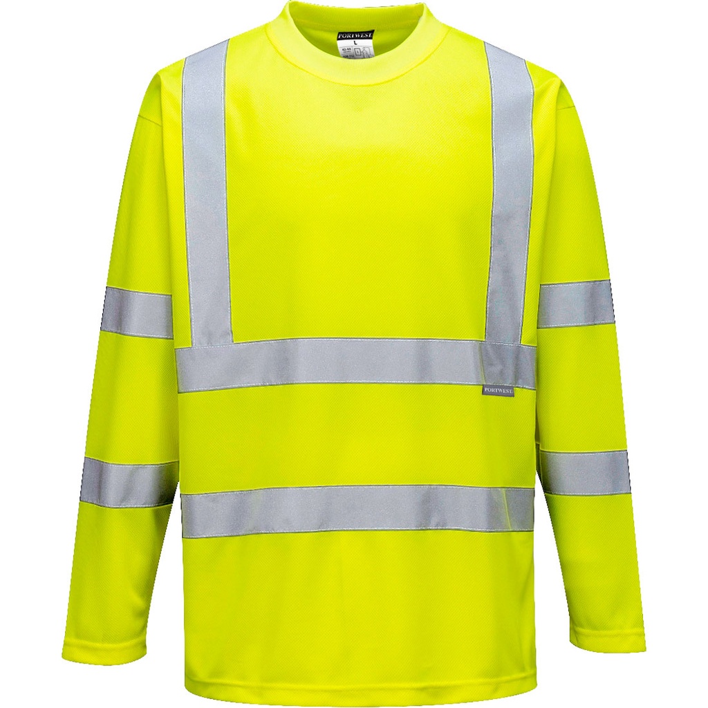 [S178YERS] Hi-Vis T-Shirt L/S (Fluorescent Yellow, S)