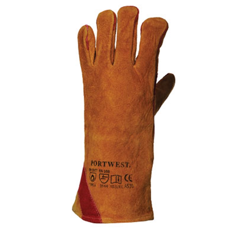 [A530] Welders 330 Split Leather Reinforced Palm Gauntlet