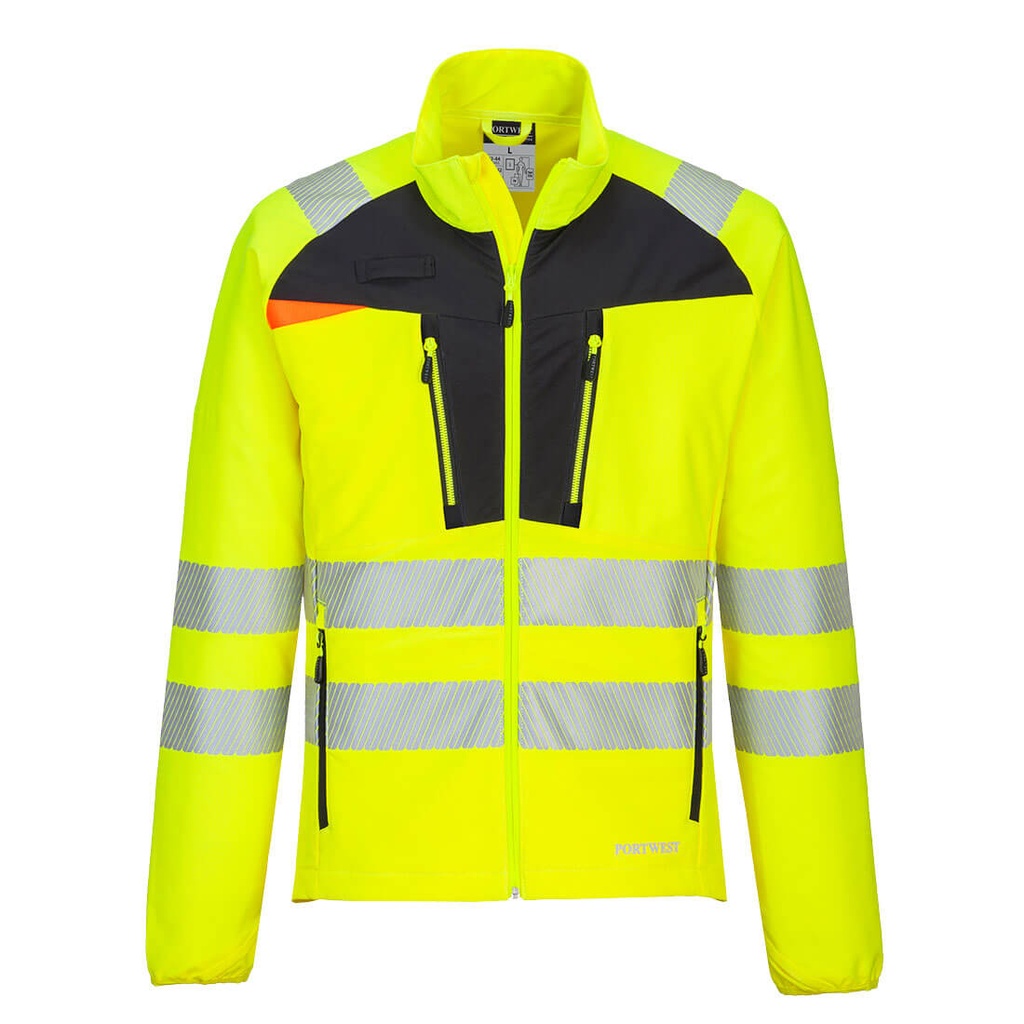 [DX481YBRS] DX4 Hi-Vis Lightweight Stretch Work Jacket (S, Yellow/Black)