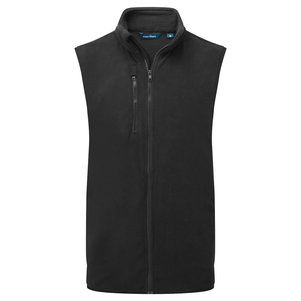 [F417BKRS] Eco Fleece Gilet (S, Black)