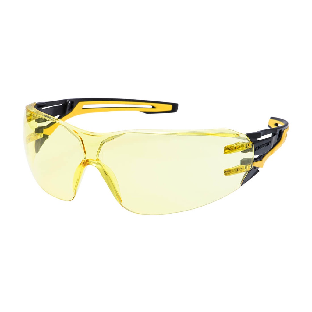 [PR01AMR] Anthracite Wraparound Safety Glasses (Amber)