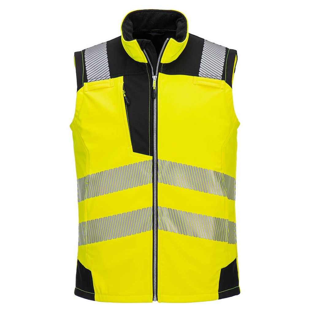 [PW325YBRS] PW3 Hi-Vis Softshell Gilet (3L) (S, Yellow/Black)