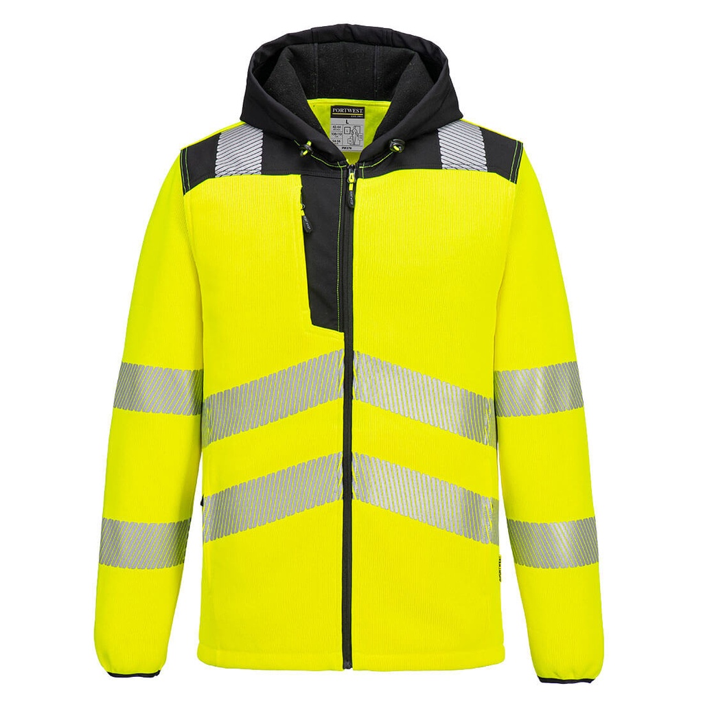 [PW335YBRS] PW3 Hi-Vis Technical Fleece (S, Yellow/Black)