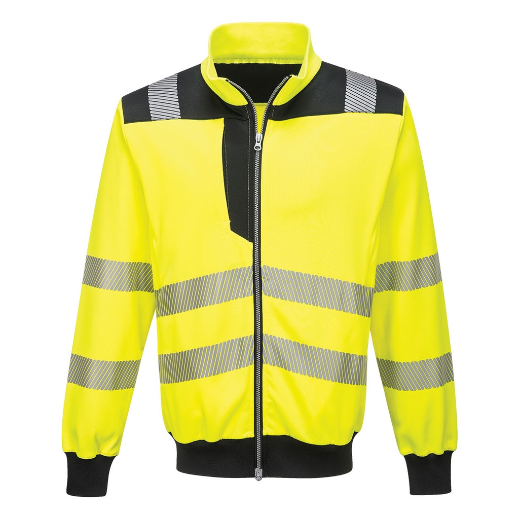 [PW370YBRS] PW3 Hi-Vis Zip Sweatshirt (S, Yellow/Black)