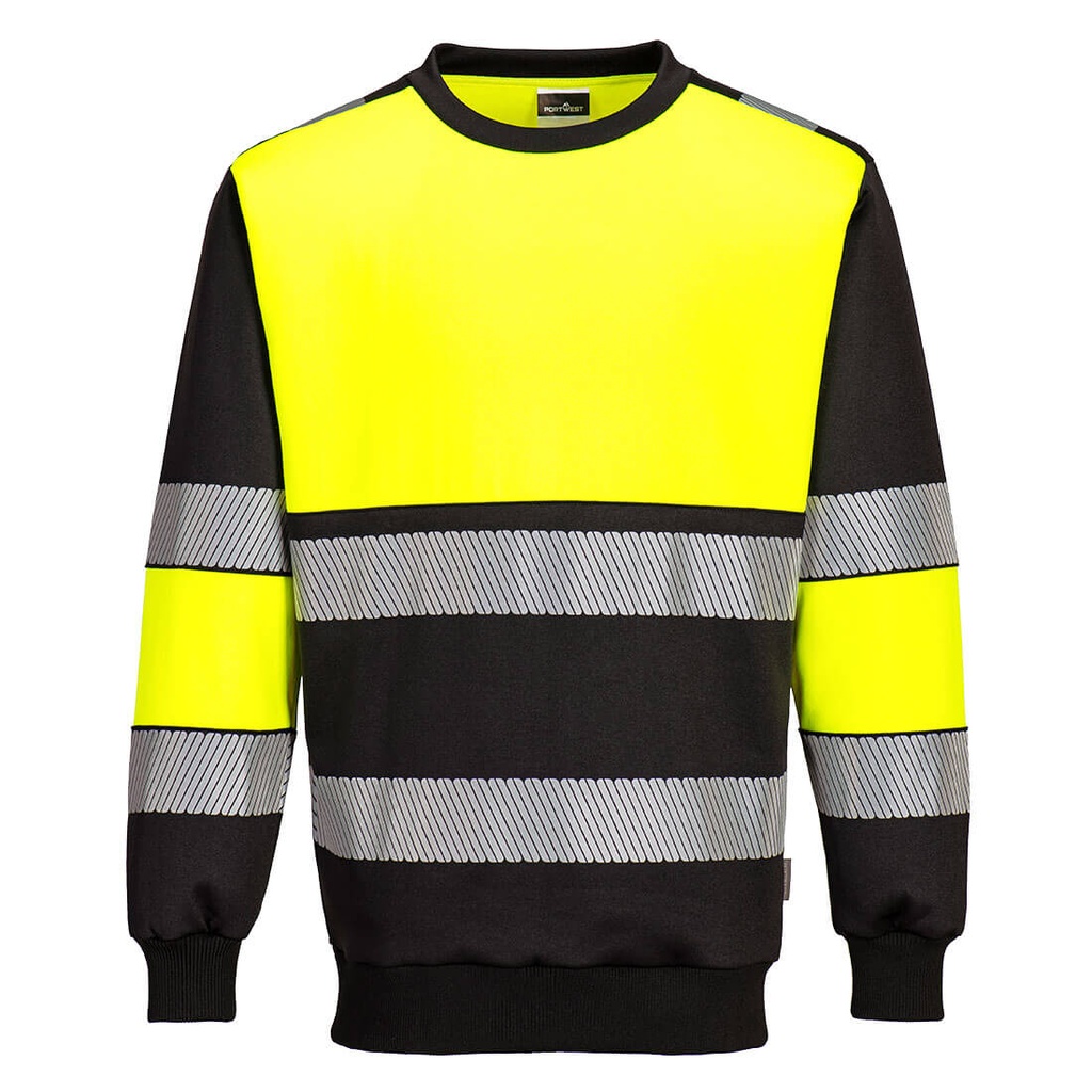 [PW376YBRS] PW3 Hi-Vis Class 1 Sweatshirt (S, Yellow/Black)