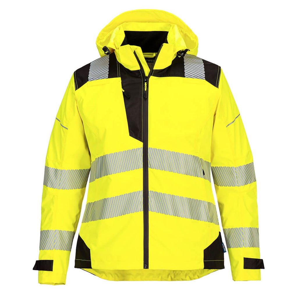 [PW389YBRXS] PW3 Hi-Vis Women's Rain Jacket (XS, Yellow/Black)