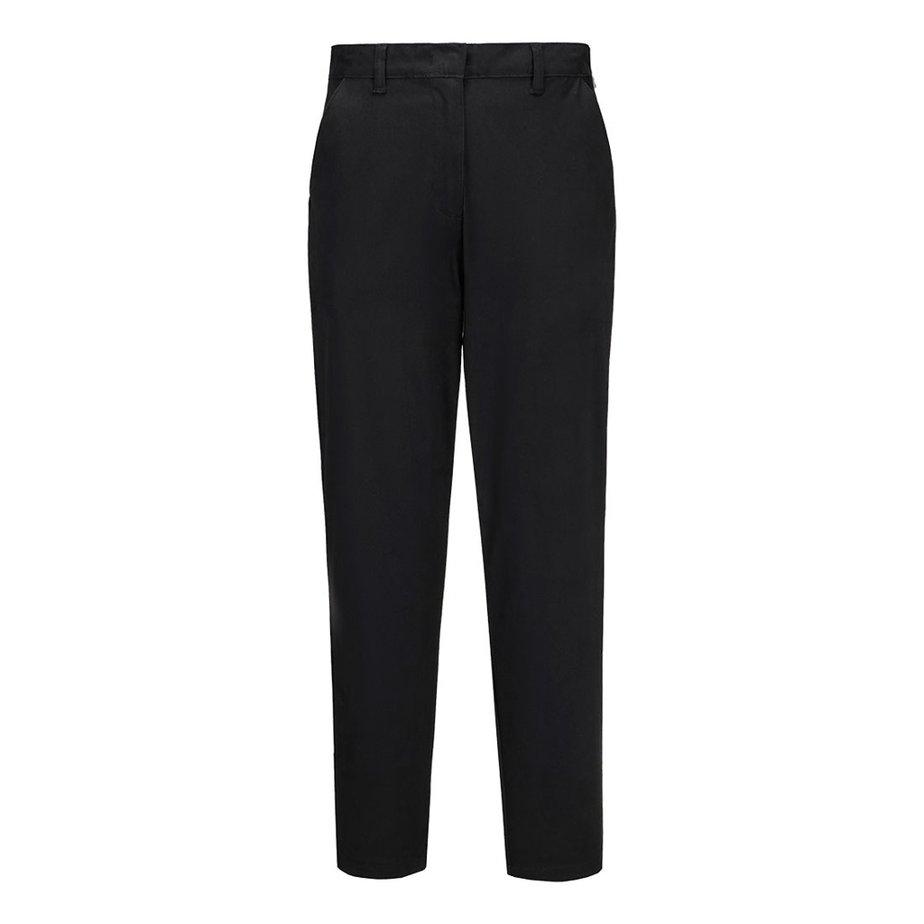 [S235BKR24] Women's Stretch Slim Chino Trousers (24, Black)