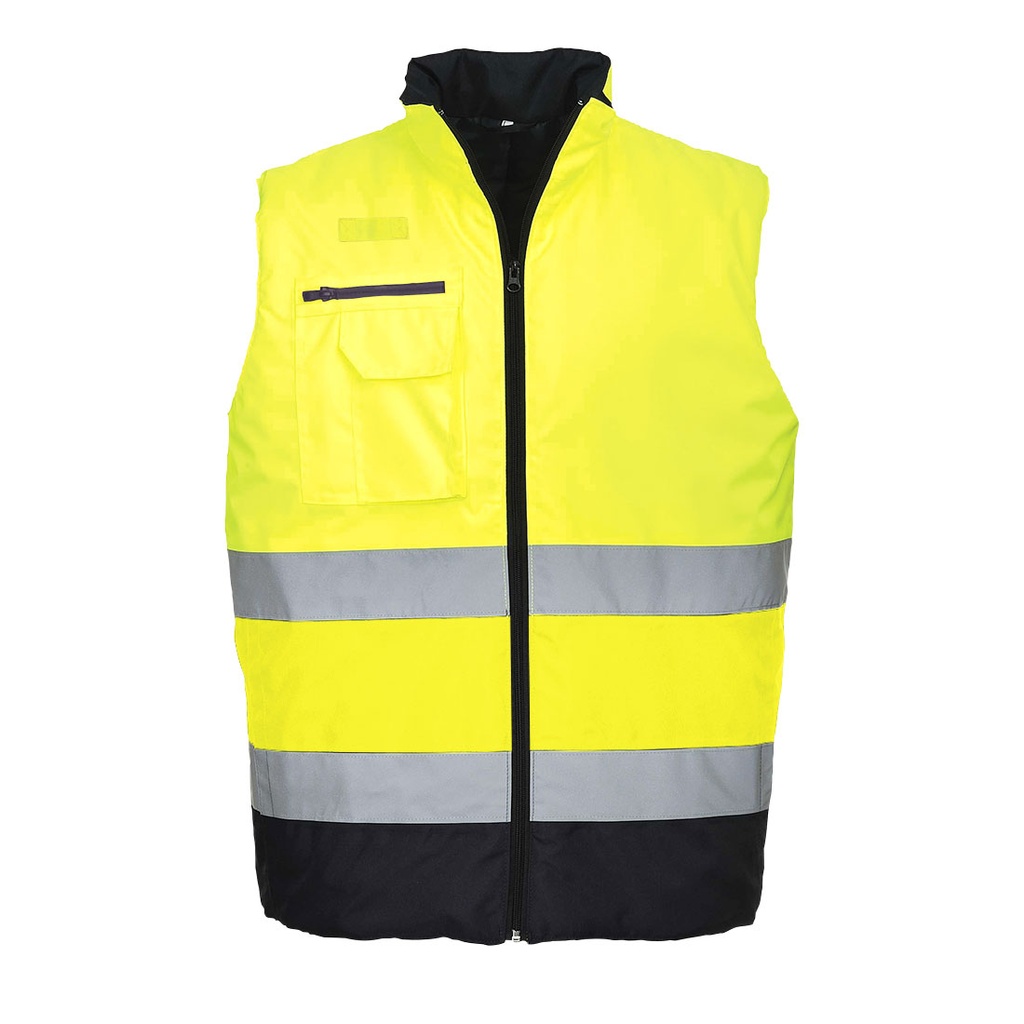 [S267YNRS] Hi-Vis Contrast Bodywarmer (S)