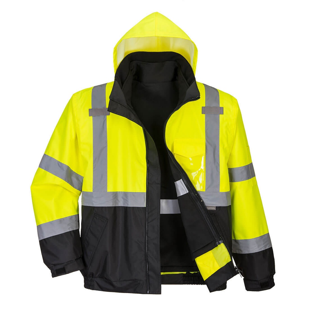 [S365YBRS] Hi-Vis 3-in-1 Contrast Premium Bomber Jacket (S)