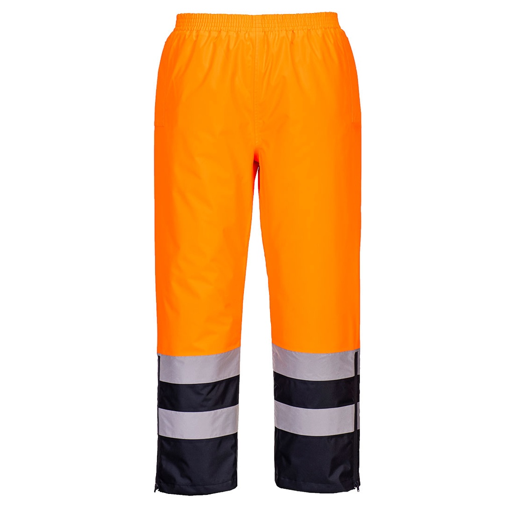 [S598ONRS] Hi-Vis Winter Trousers (S, Orange/Navy)